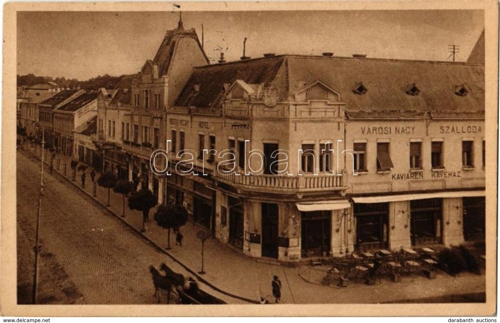 T2 1938 Léva, Levice; Városi Nagy Szálloda és Kávéház, üzlet / Hotel And Cafe, Shop  + '1938 Léva Visszatért' So. Stpl - Ohne Zuordnung