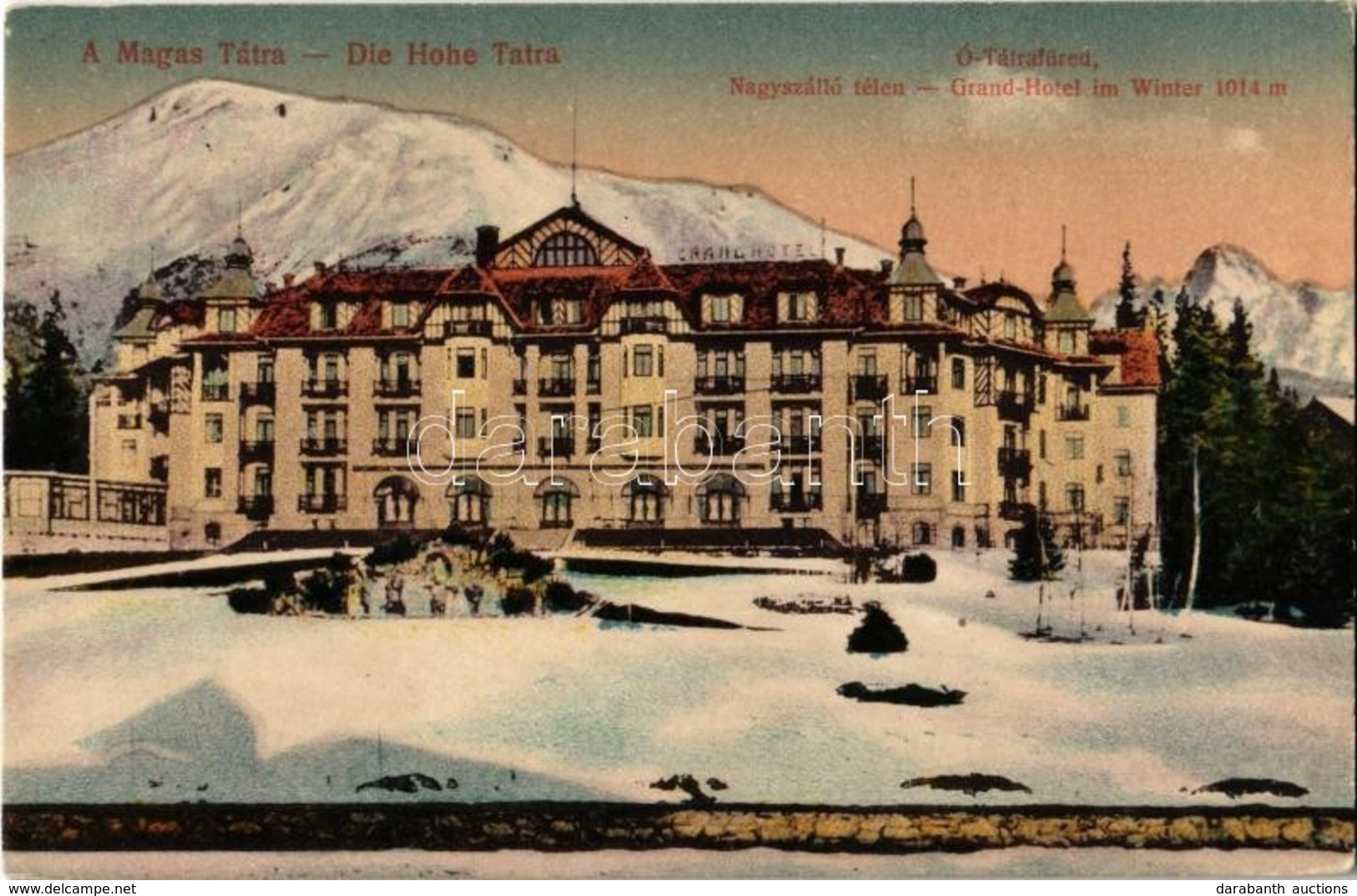 ** T2 Ótátrafüred, Altschmecks, Stary Smokovec; Naygszálló Télen / Grand Hotel In Winter - Ohne Zuordnung