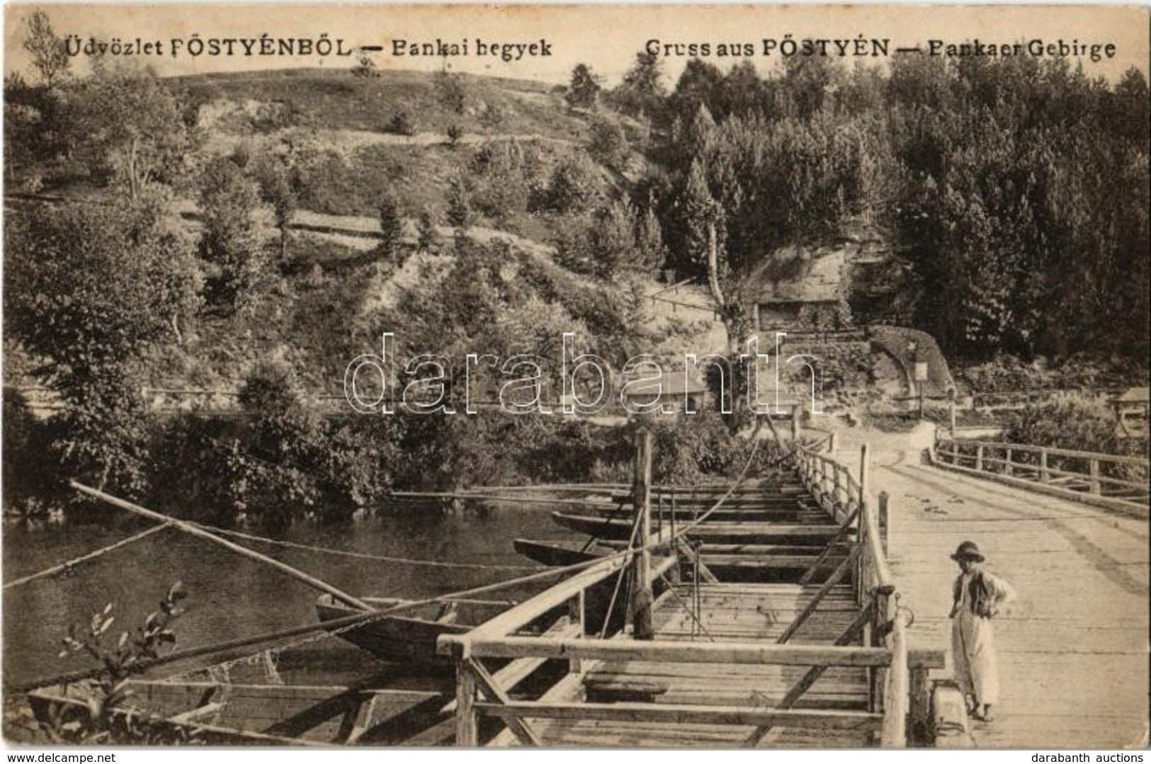 T2/T3 1910 Pöstyén, Pistyan, Piestany; Pankai Hegyek, Csónakok. Kiadja Gipsz H. / Pankaer Gebirge / Hills, Rowing Boats  - Ohne Zuordnung