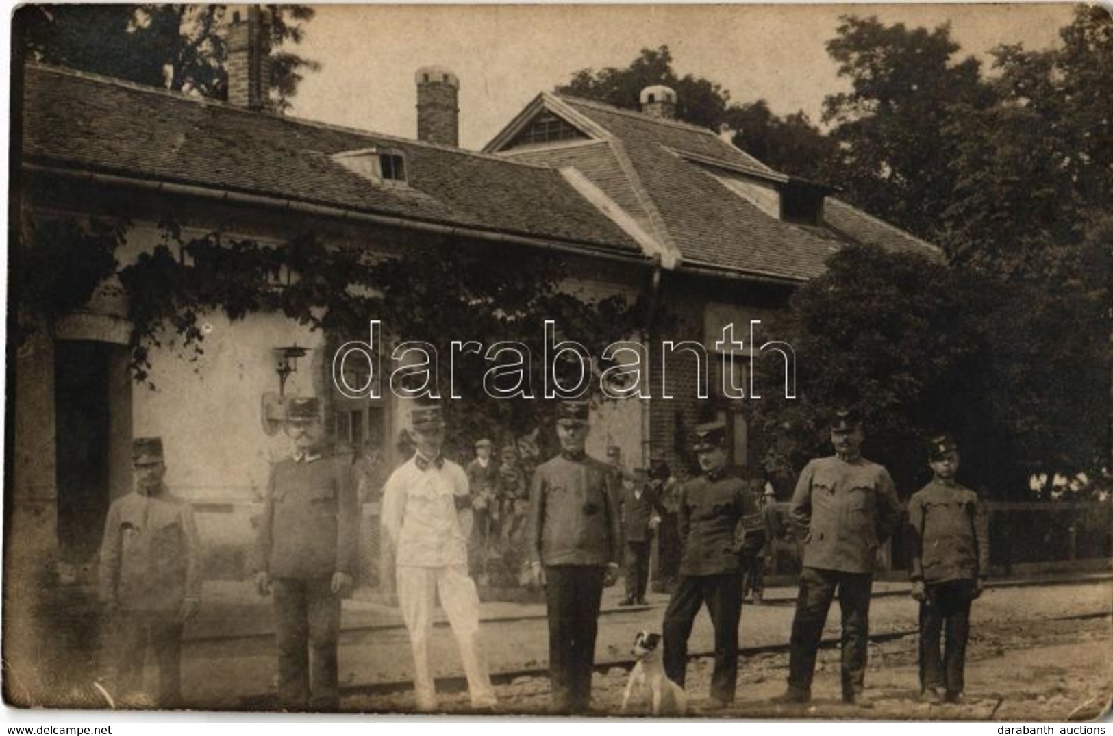 ** T2/T3 Pribilina, Pribylina (?); Vasútállomás Vasutasokkal / Railway Station With Railwaymen / Bahnhof, Photo  (EB) - Ohne Zuordnung