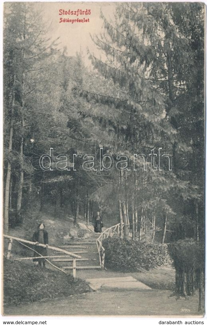 T3/T4 1916 Stószfürdő, Stoósz-fürdő, Kúpele Stós; Sétány Részlet / Promenade (r) - Non Classificati