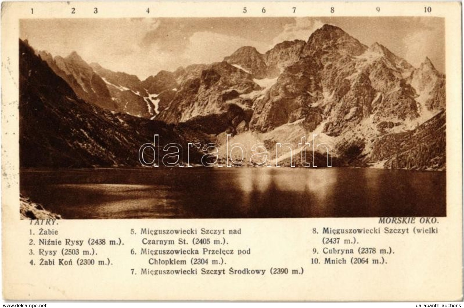 T2 1928 Tátra, Vysoké Tatry; Morskie Oko / Halas Tó / Lake / Meerauge Spitze - Ohne Zuordnung