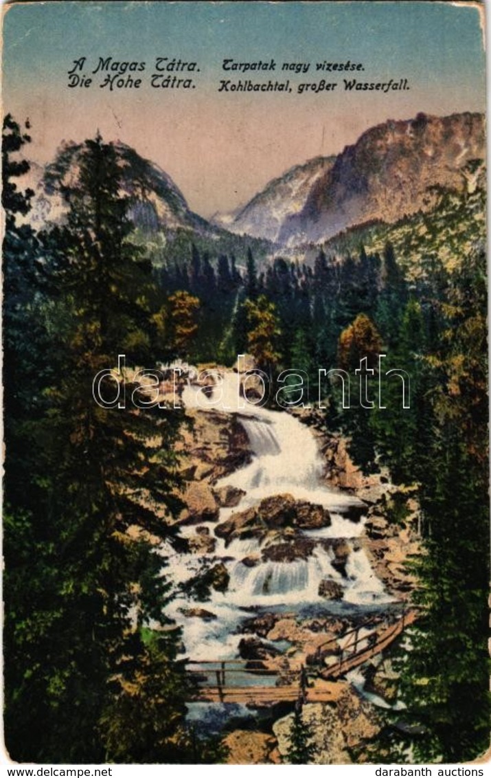 ** T2 Tátra, Vysoké Tatry; Tarpatak Nagy Vízesés / Kolbachtal Grosser Wasserfall / Waterfall - Ohne Zuordnung