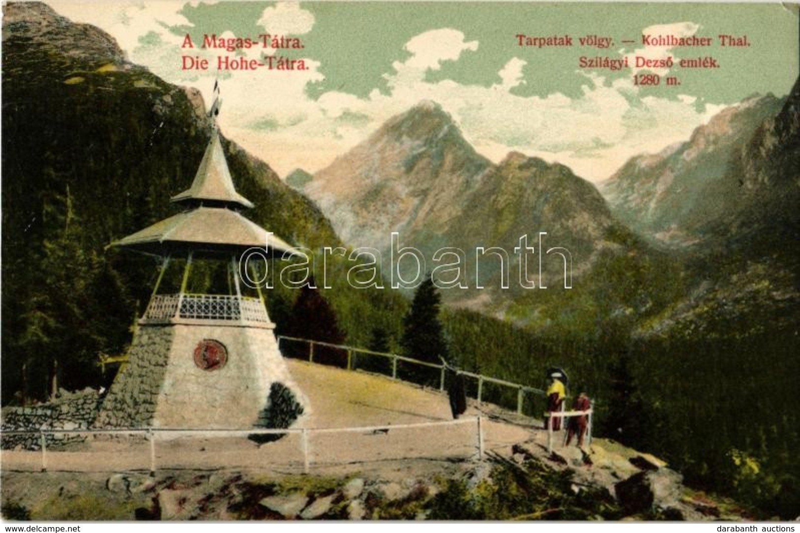 ** T2/T3 Tátra, Magas Tátra, Vysoké Tatry; Tarpatak, Szilágyi Dezső Emléktorony, Kilátó. Divald Károly / Aussichtsturm / - Ohne Zuordnung