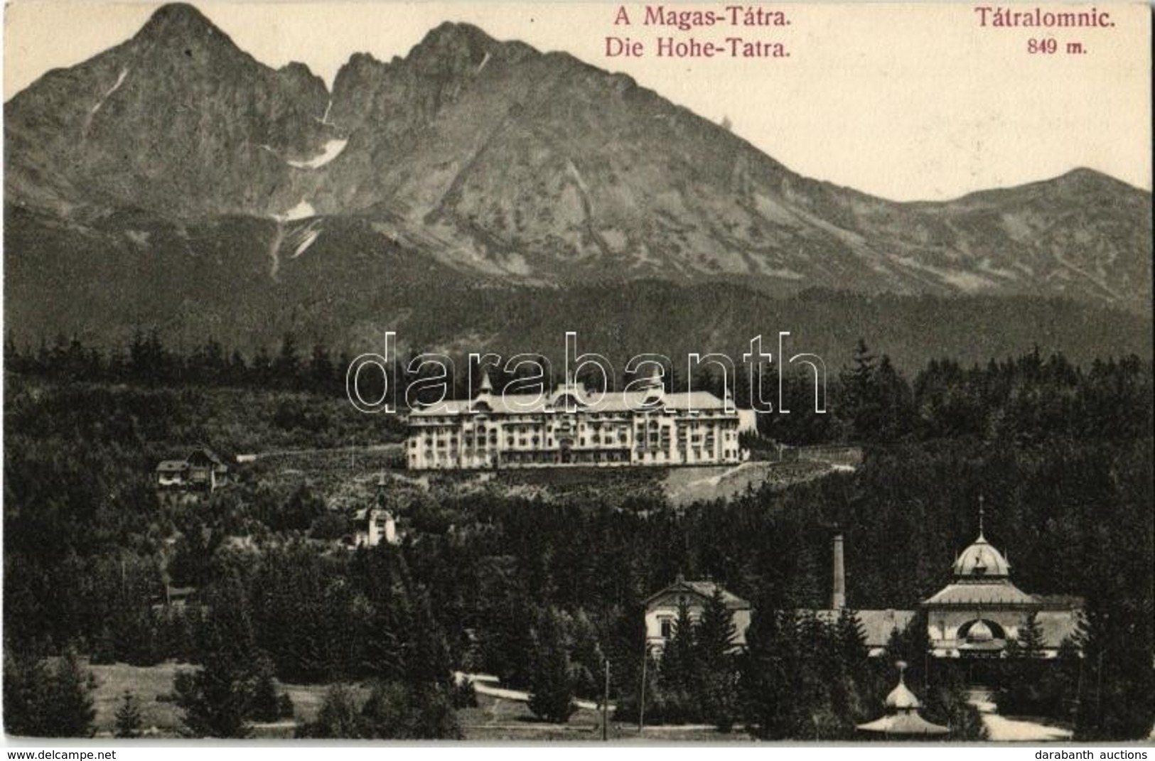 T2 1907 Tátralomnic, Tatranská Lomnica; Palota Szálló. Divald Károly 1461-1907 / Hotel - Ohne Zuordnung