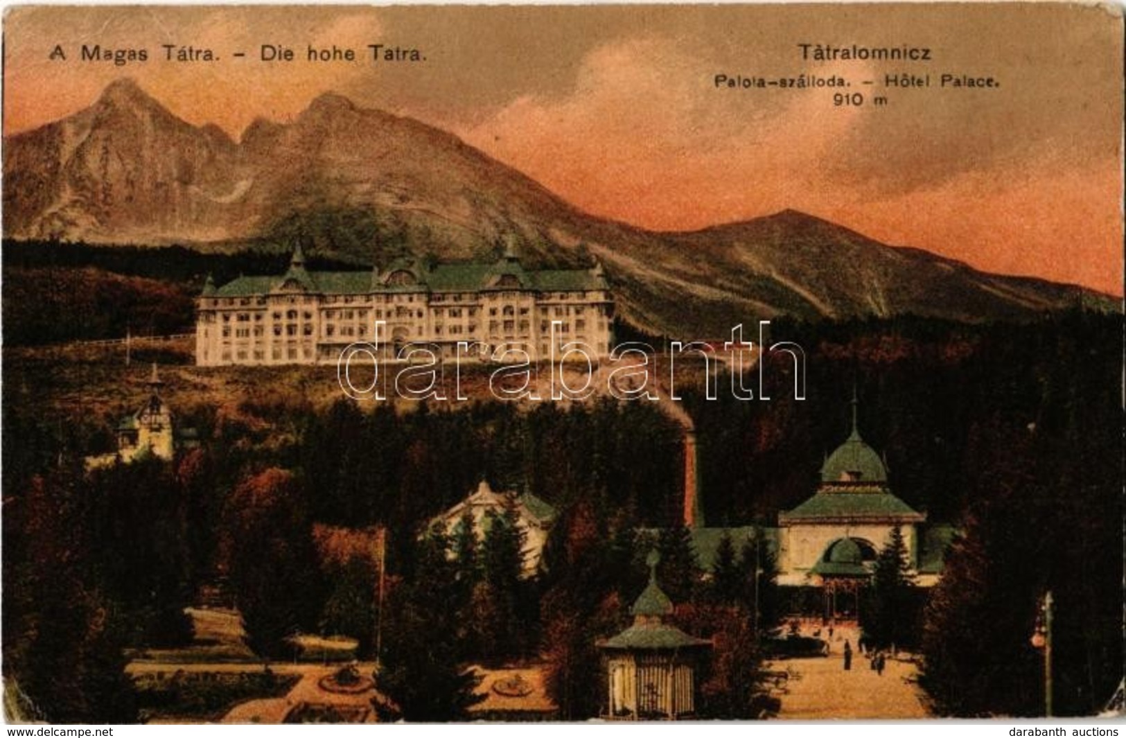 * T2/T3 Tátralomnic, Tatranská Lomnica; Palota Szálloda / Hotel Palace  (Rb) - Non Classificati