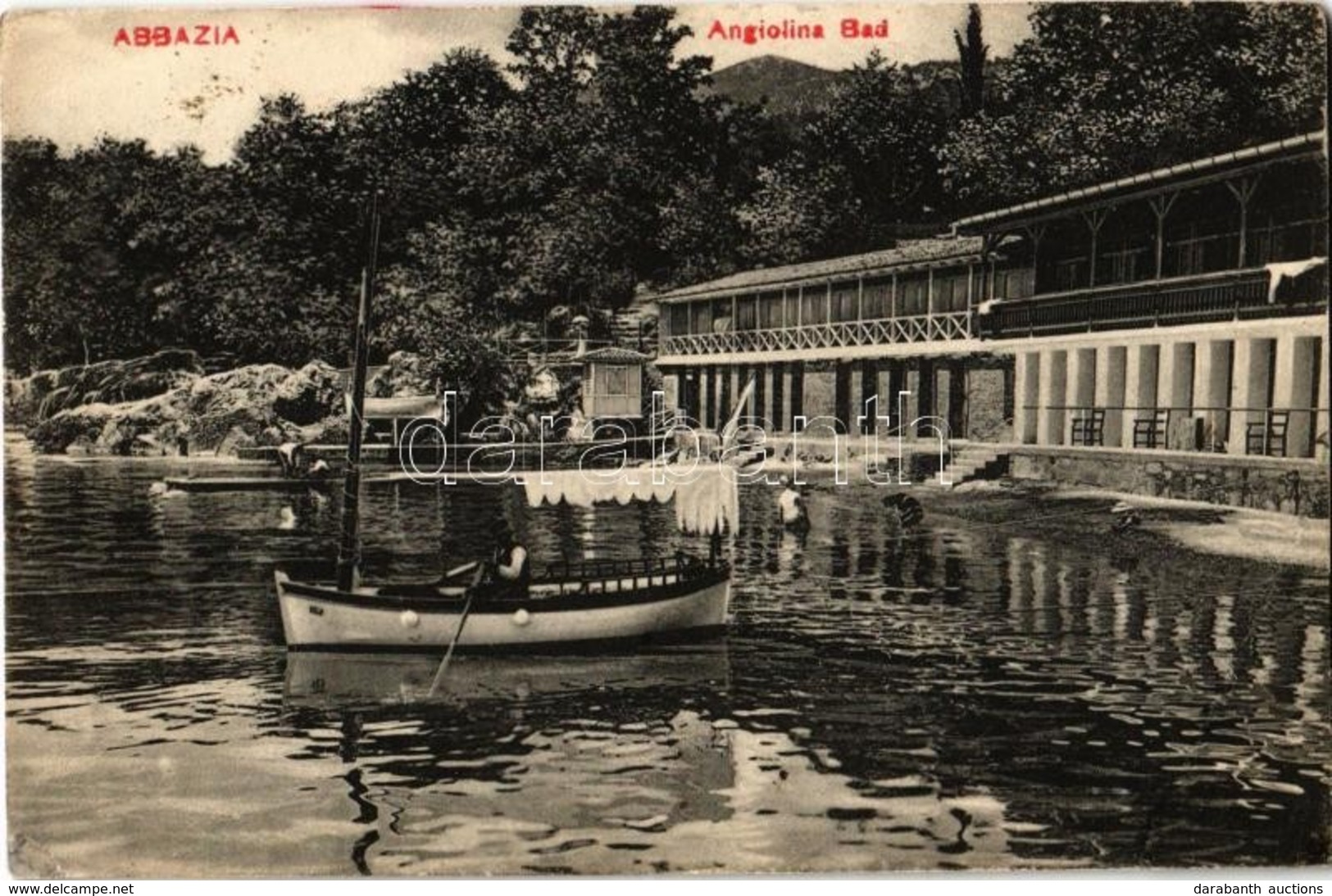 T2 Abbazia, Optaija; Angiolina Bad / Beach With Boats - Ohne Zuordnung