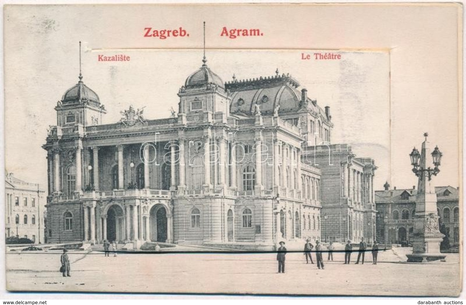 T2/T3 Zagreb, Agram, Zágráb; Kazaliste / Theatre. Leporellocard With 10 Pictures. W.L. Bp. 28. - Ohne Zuordnung