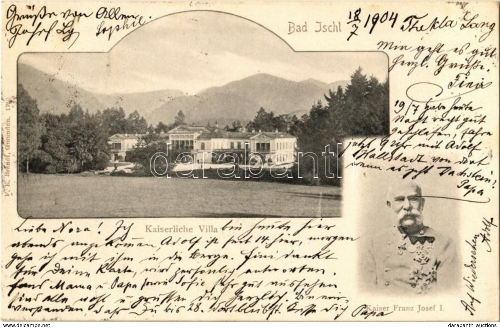 T2/T3 1904 Bad Ischl, Kaiserliche Villa, Kaiser Franz Josef I. / Franz Joseph (EK) - Non Classés