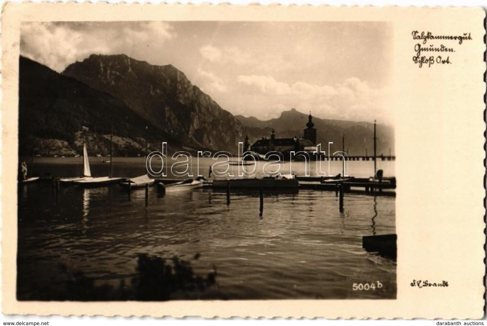 T2/T3 Gmunden, Salzkammergut, Schloss Ort / Lake, Boats, Castle (worn Corner) - Ohne Zuordnung