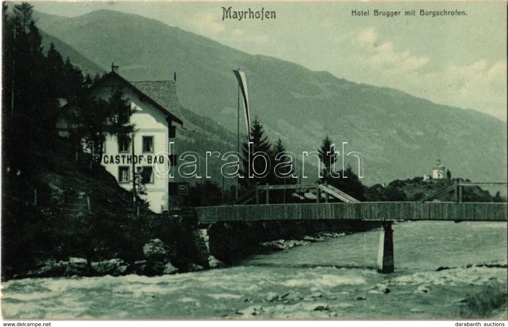 * T1/T2 Mayrhofen, Hotel Brugger Und Burgschrofen, Gasthof Und Bad / Hotel And Footbridge, Spa - Ohne Zuordnung