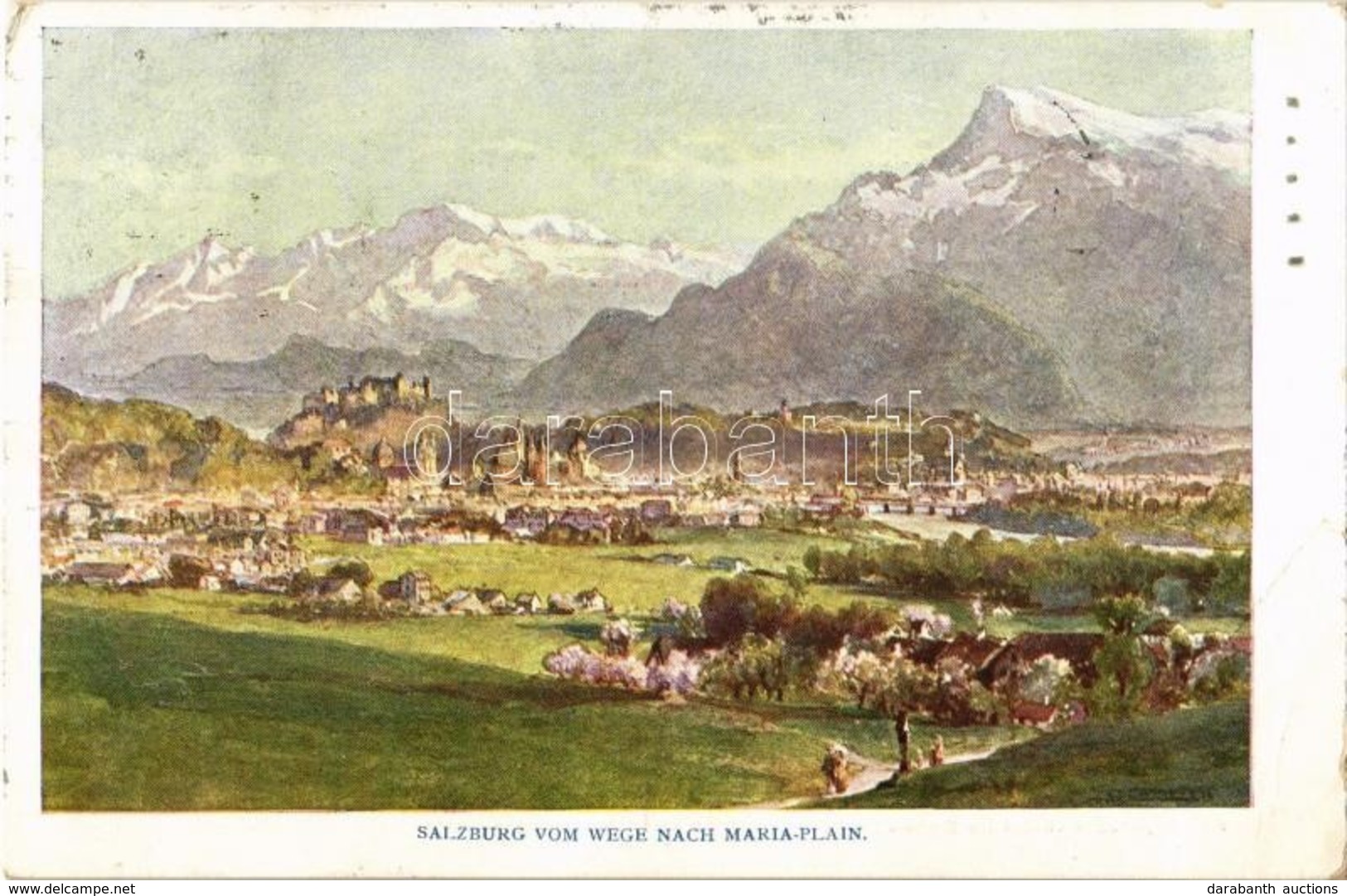 T2/T3 1915 Salzburg Vom Wege Nach Maria-Plain / General View, Künstlerpostkarte 'Kollektion Kerber' Nr. 24. S: E. T. Com - Ohne Zuordnung