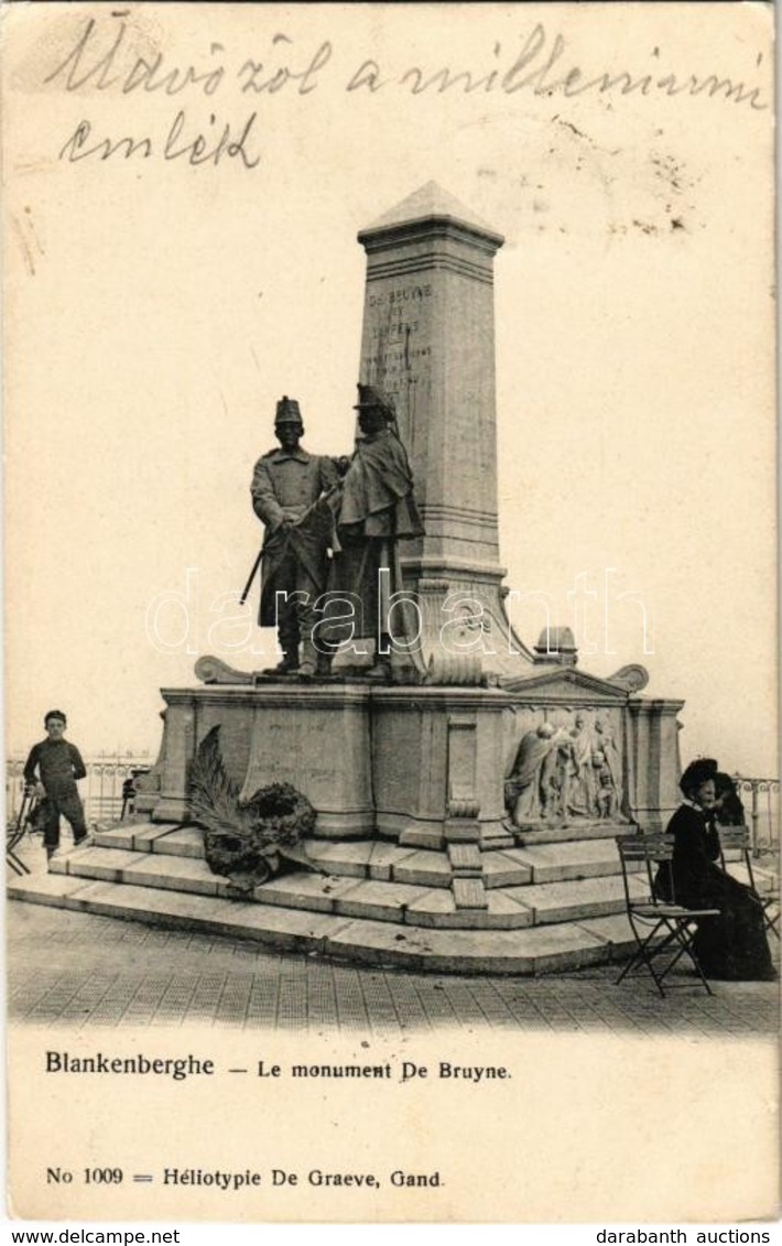 * T2/T3 1905 Blankenberge, Blankenberghe; Le Monument De Bruyne (Rb) - Zonder Classificatie