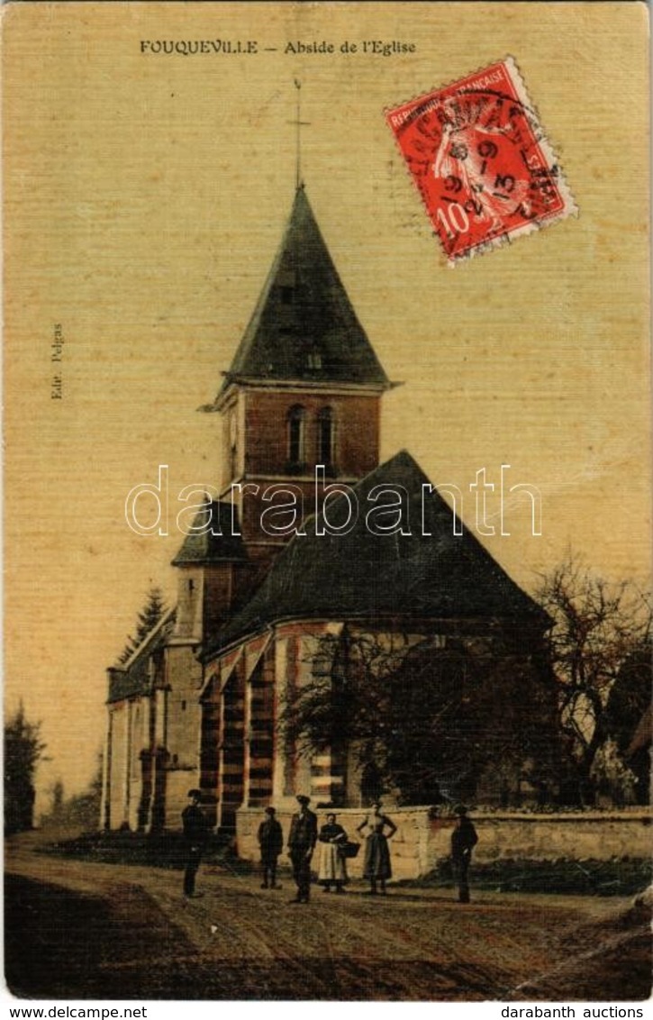 T2/T3 1913 Fouqueville, Abside De L'Eglise / Church. TCV Card (EK) - Ohne Zuordnung