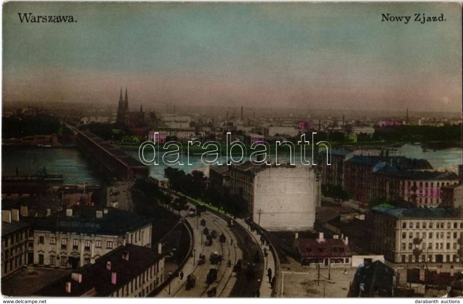 T2/T3 1908 Warsaw, Warszawa; Nowy Zjazd / Street View, Bridge (EK) - Non Classificati