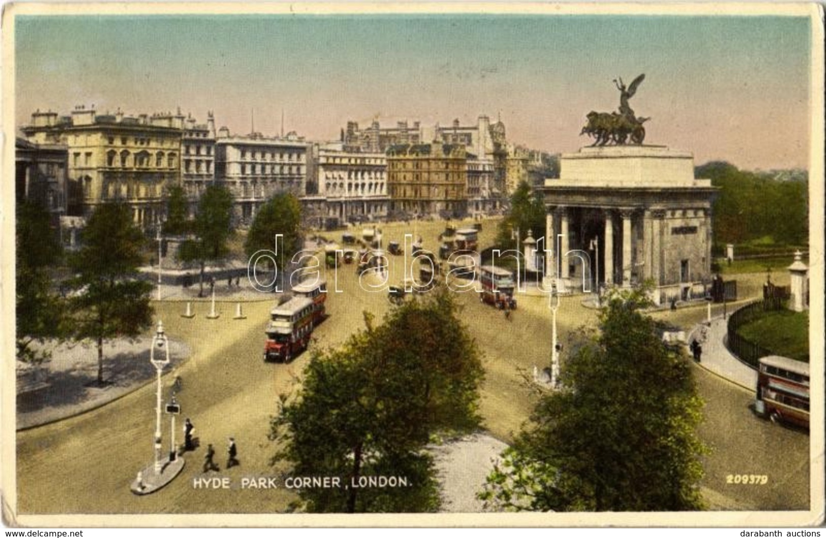 T2/T3 1935 London, Hyde Park Corner, Double Decker Autobuses (EK) - Zonder Classificatie