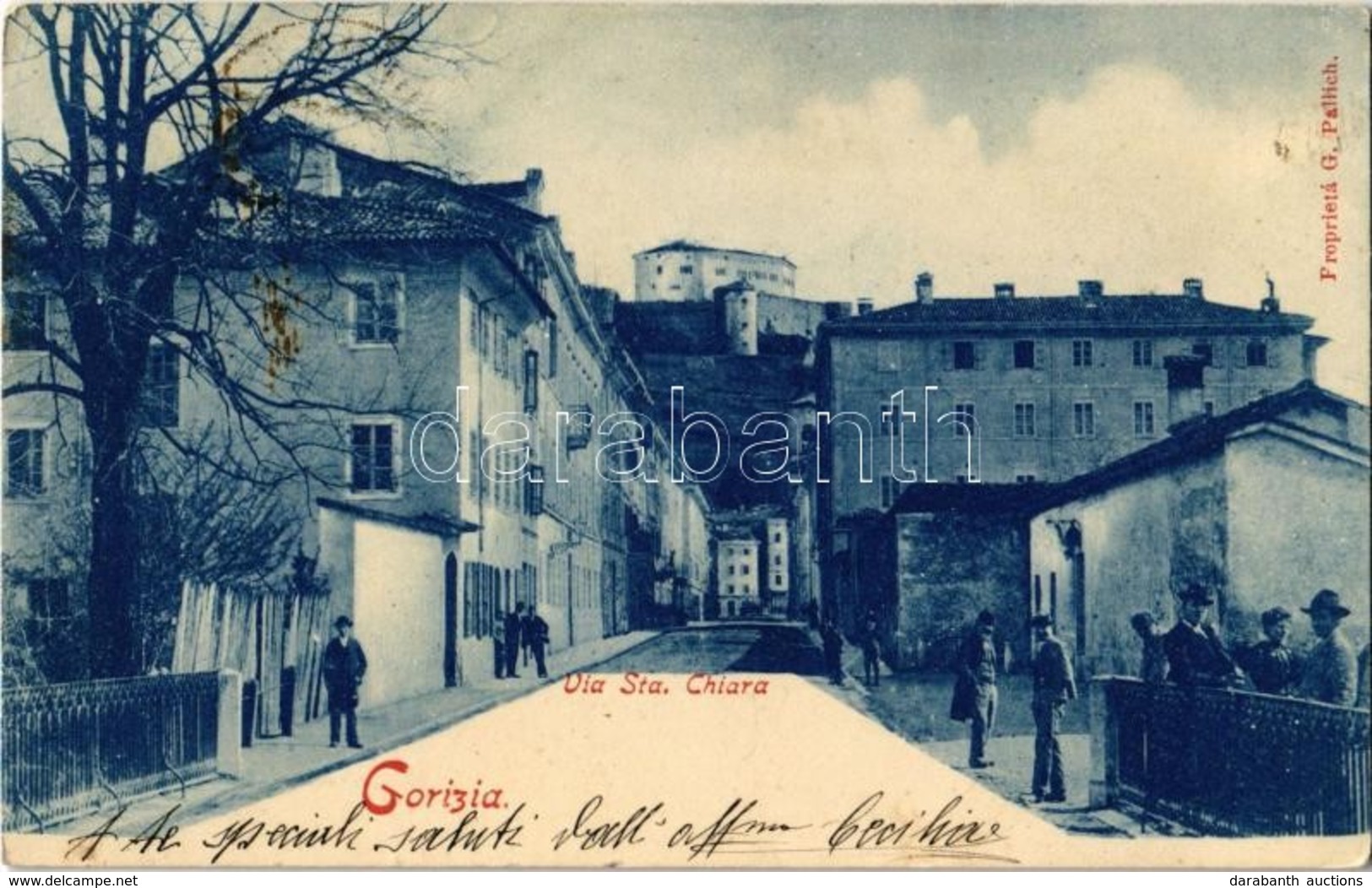 T2 1913 Gorizia, Görz, Gorica; Via Sta. Chiara / Street - Non Classificati