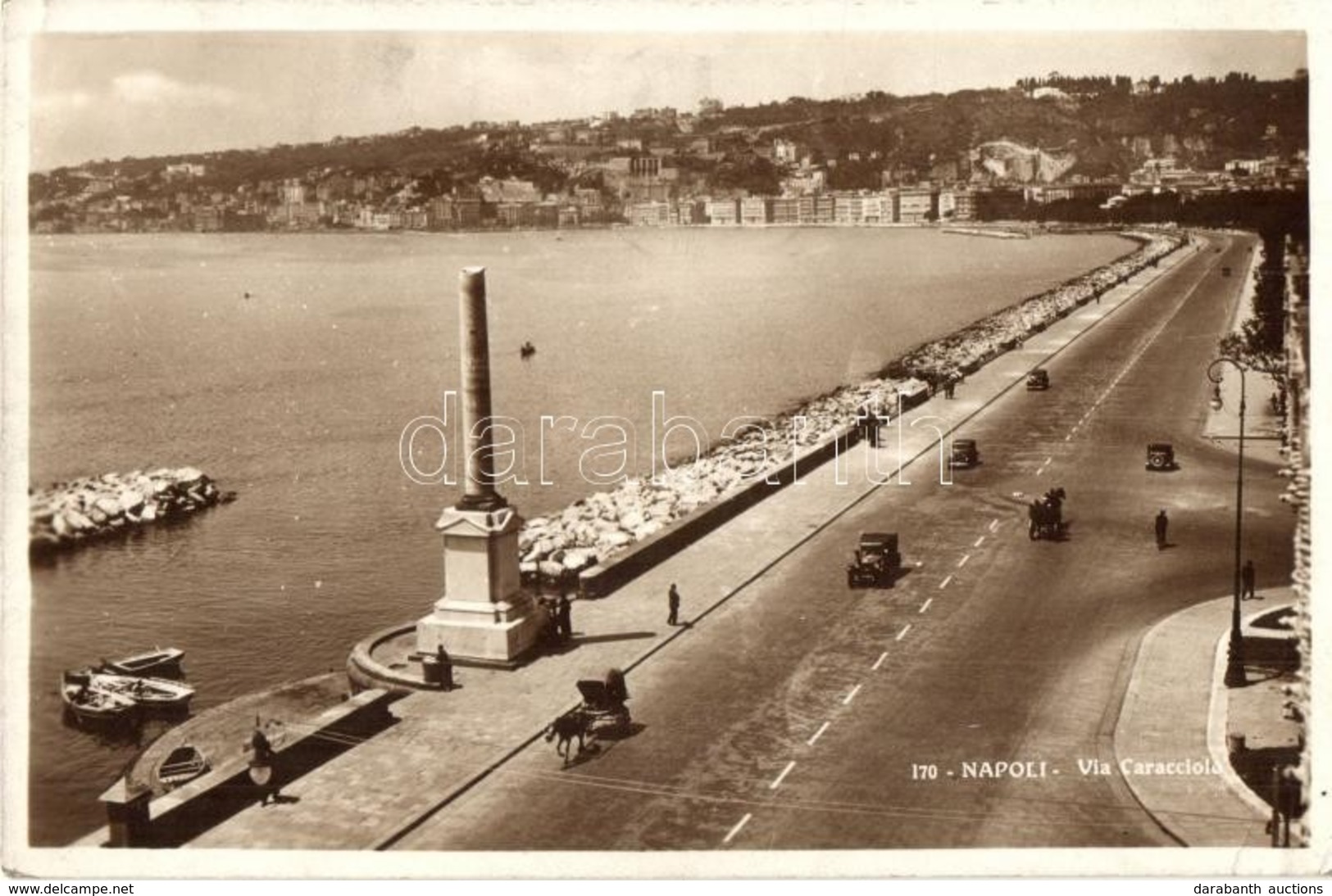 T2 Naples, Napoli; Via Caracciolo / Street View With Atuomobiles - Ohne Zuordnung