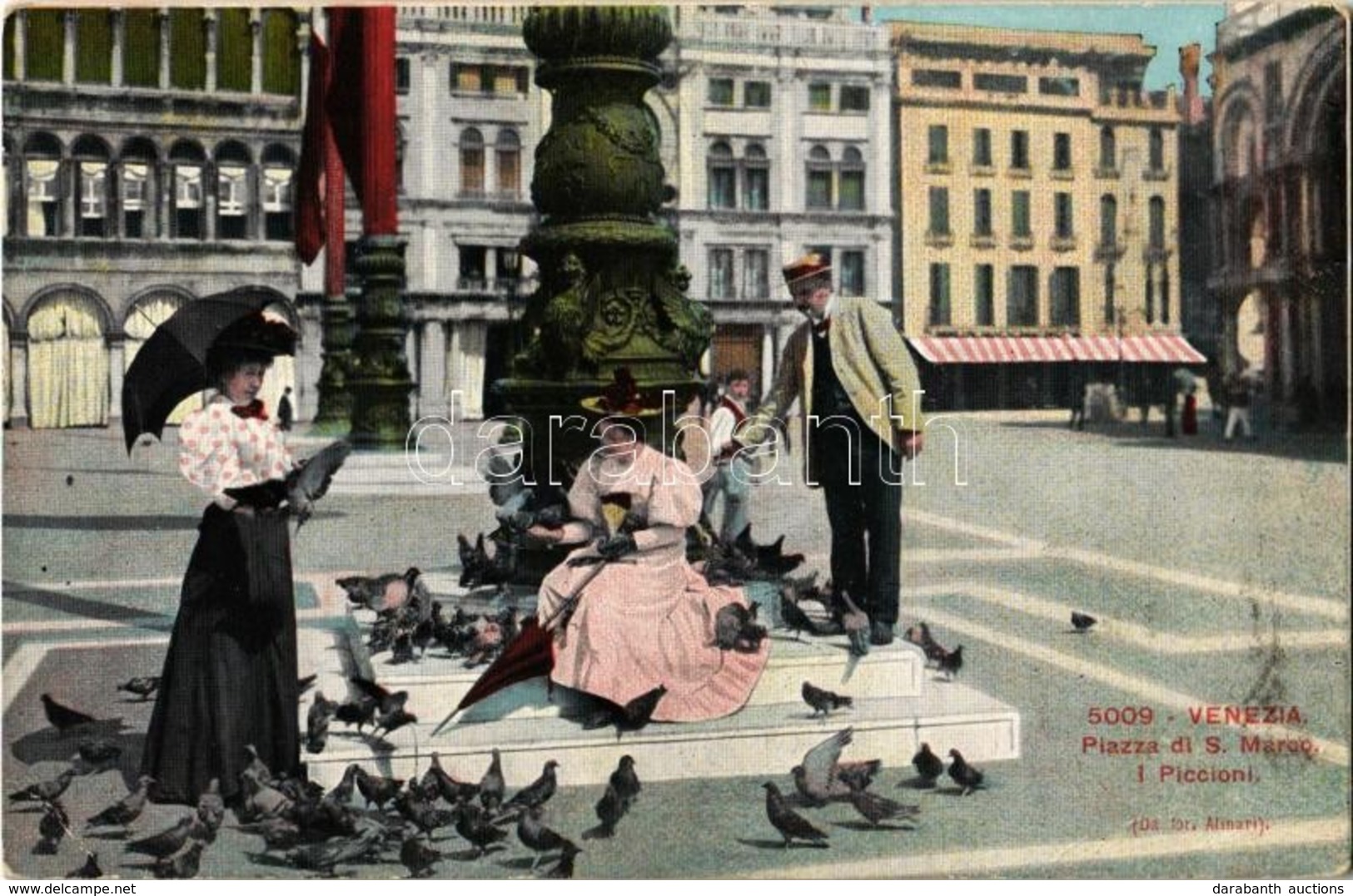 * T3 Venice, Venezia; Piazza Di S. Marco. I. Piccioni / Square, Pigeon Feeding  (Rb) - Zonder Classificatie