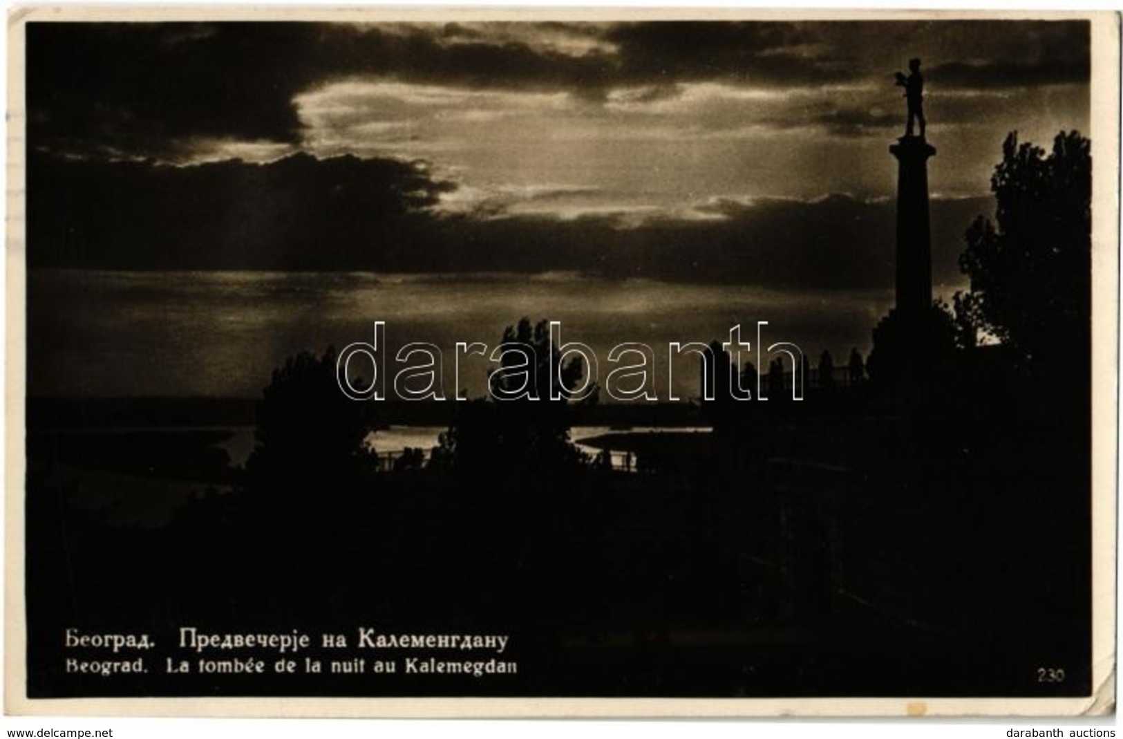 T2 1936 Beograd, Belgrade; Le Tombée De La Nuit Au Kalemegdan / Tomb At The Castle At Night - Non Classificati