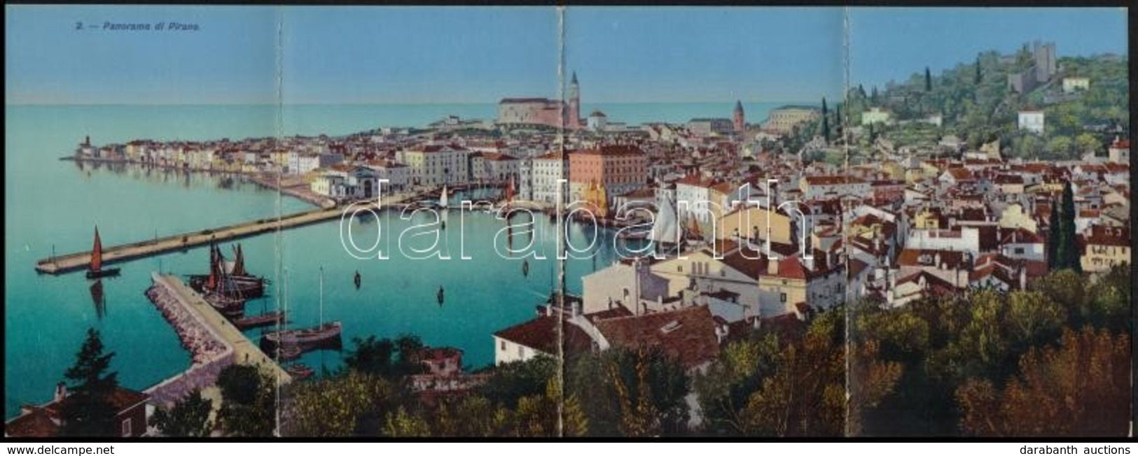 ** T2 Piran, Pirano; 4-tiled Folding Panoramacard - Zonder Classificatie