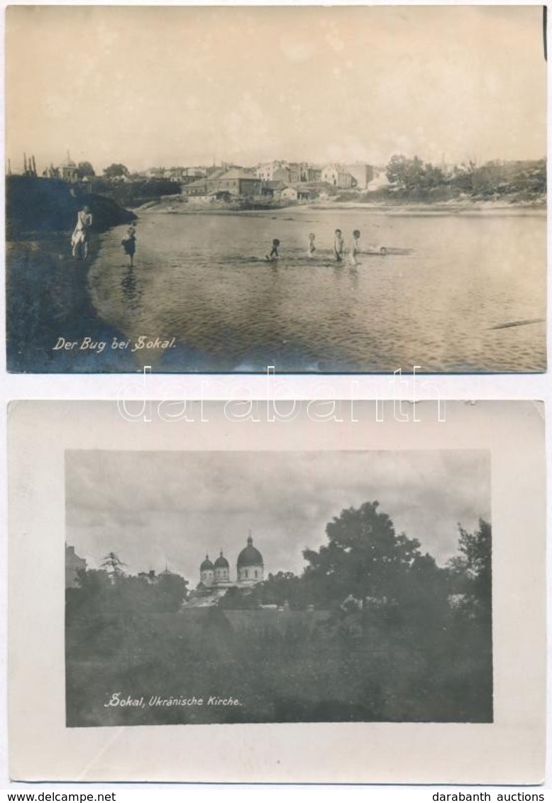 ** Sokal, Bug River And Ukrainian Church - 2 Pre-1945 Photos - Non Classificati