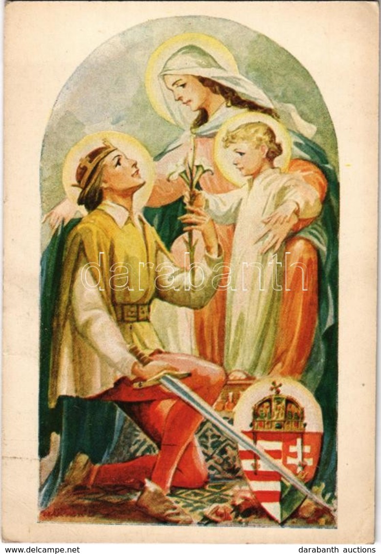 ** T2/T3 Óh Mily Szép A Tiszta Nemzedék. Újvidéki Tanítóképző Oltárképe / Hungarian Scout Art Postcard S: Márton L. (EK) - Zonder Classificatie