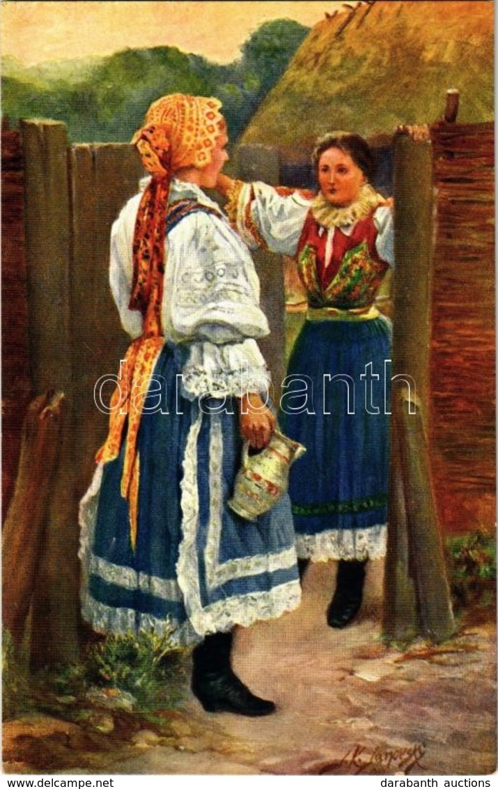 ** T1 Magyar Típusok XX. Pöstyén Nr. 8. Parasztlányok / Slovakian Folklore From Piestany S: J.K. Janovsky - Ohne Zuordnung
