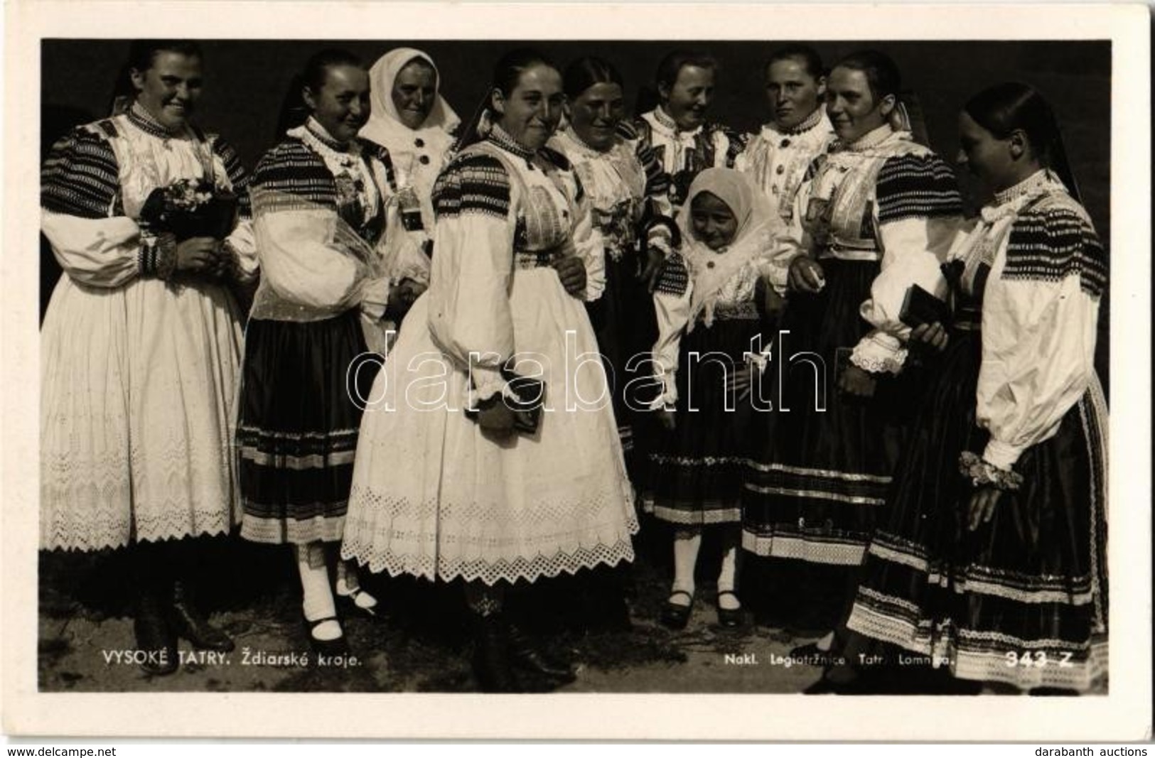 ** T2 Zár, Zsgyár, Zsdjár, Zdiar (Tátra, Vysoké Tatry); Folklór / Folklore. Rucne Zhotovená Fotografia - Zonder Classificatie