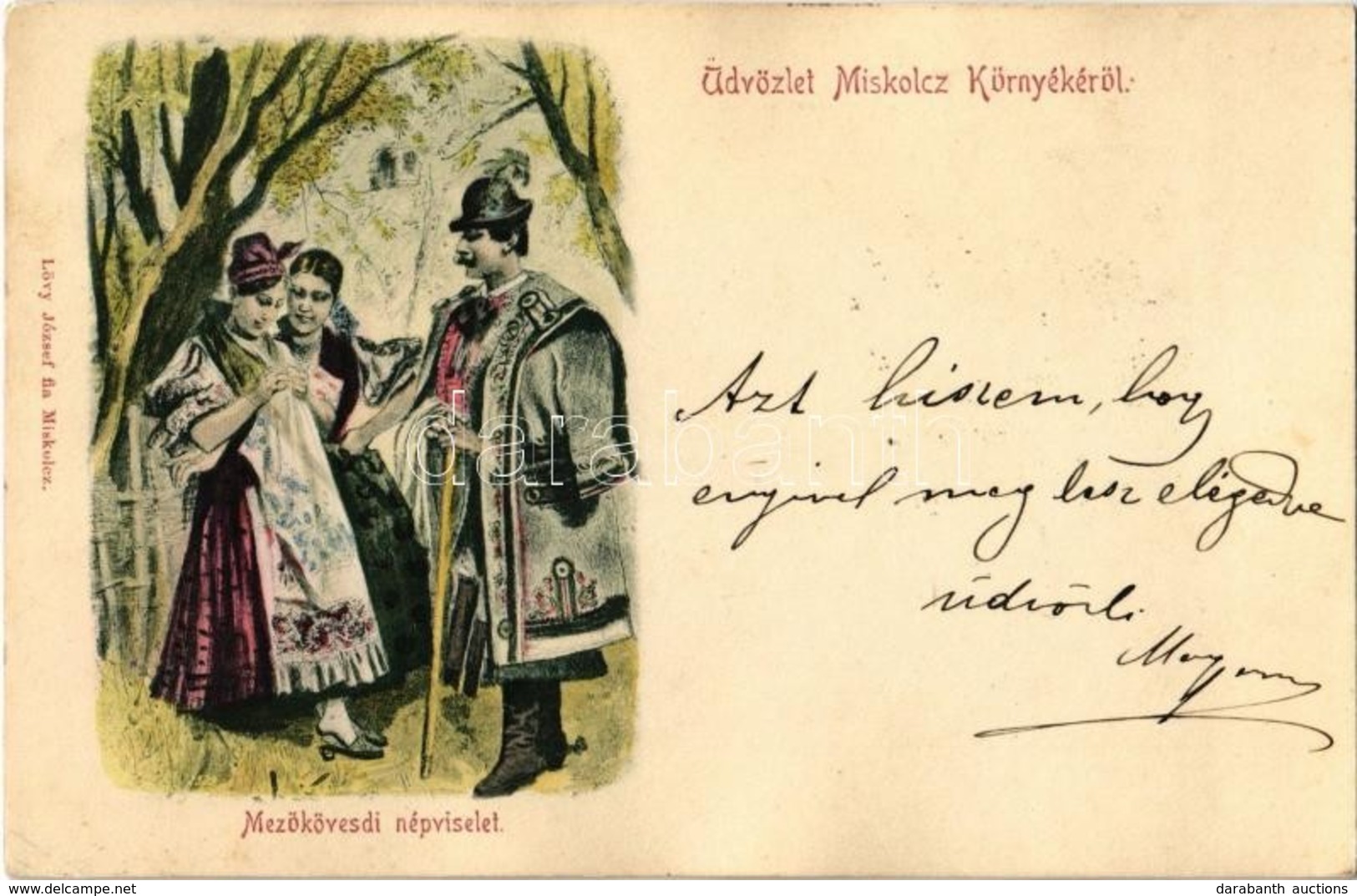 * T2 1899 Mezőkövesdi Népviselet Miskolc Környékéről / Hungarian Folklore From Mezőkövesd - Ohne Zuordnung
