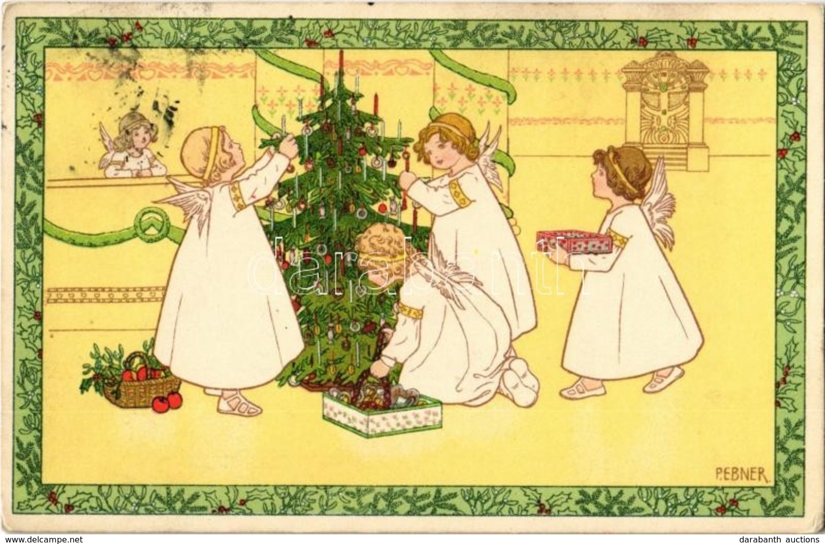 T2/T3 1911 Christmas Children Art Postcard. M. Munk Nr. 548. Litho S: Pauli Ebner (EK) - Zonder Classificatie