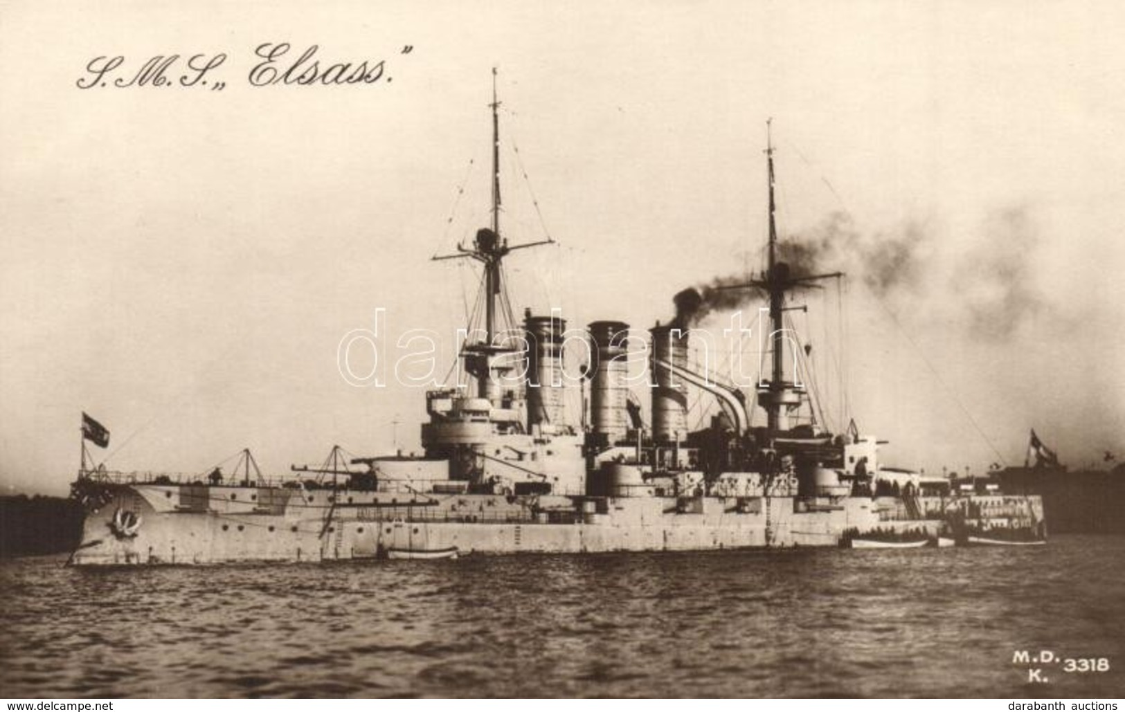 ** T1 Kaiserliche Marine. SMS Elsass Pre-dreadnought Battleship Of The Braunschweig Class In The German Imperial Navy - Zonder Classificatie
