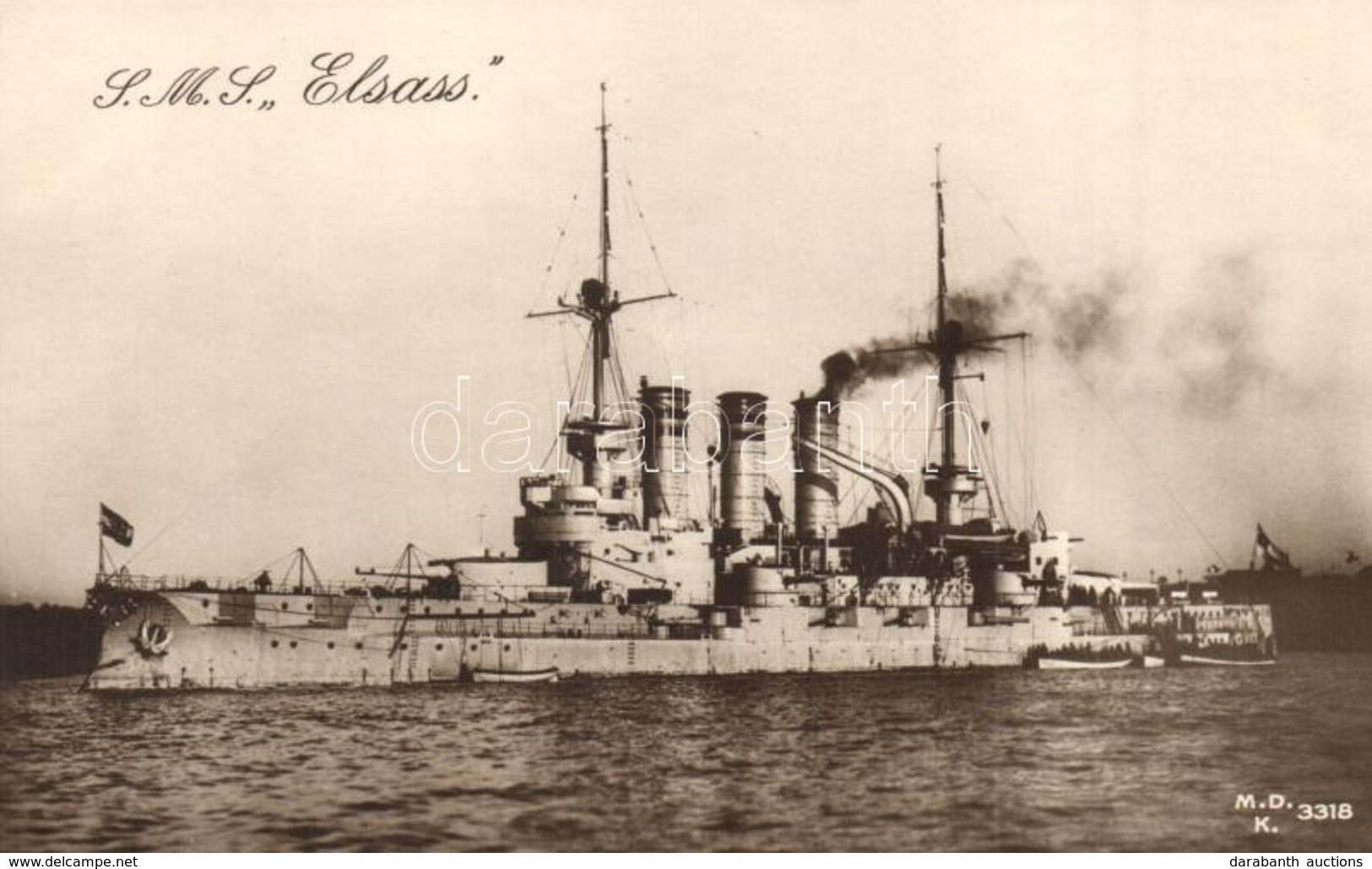 ** T1 Kaiserliche Marine. SMS Elsass Pre-dreadnought Battleship Of The Braunschweig Class In The German Imperial Navy - Non Classificati