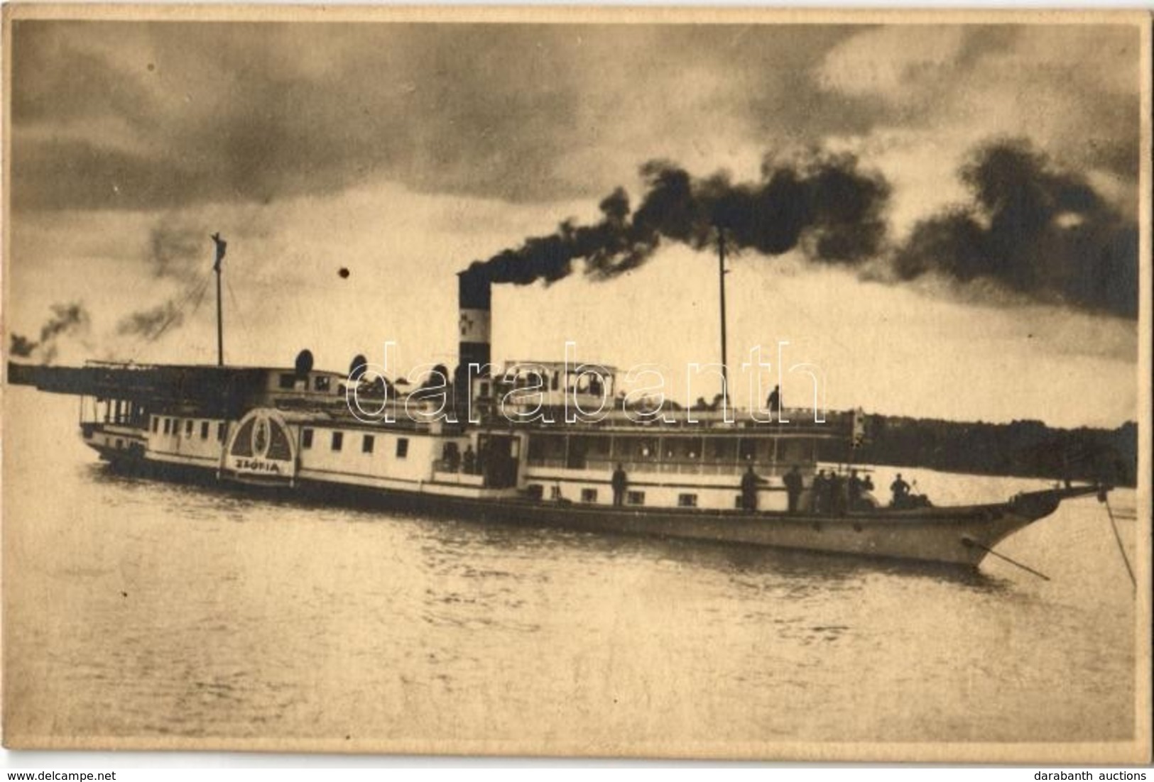 ** T2 'ZSÓIFA' Szabadság/1914 Típusú Gőzüzemű Oldalkerekes Személyhajó / Passenger Steamship Of The Royal Hungarian Rive - Ohne Zuordnung