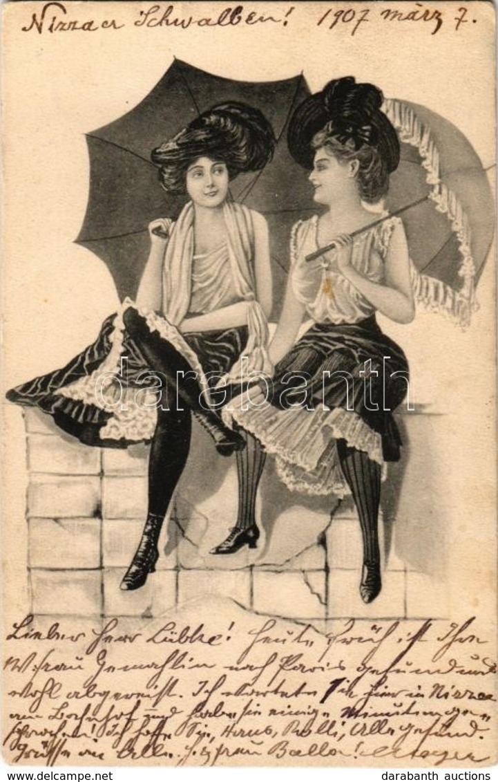 * T2/T3 1907 Ladies With Sun Umbrellas (Rb) - Ohne Zuordnung