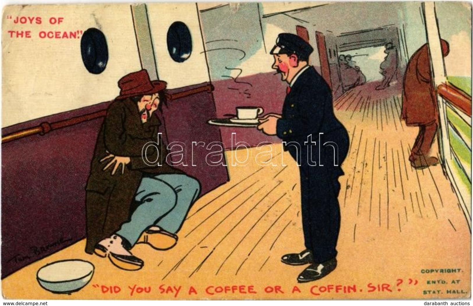 T2/T3 Joys Of The Ocean. Did You Say A Coffee Or A Coffin, Sir? Davidson Bros Pictorial Post Cards Serie 2642-4. S: Tom  - Non Classés