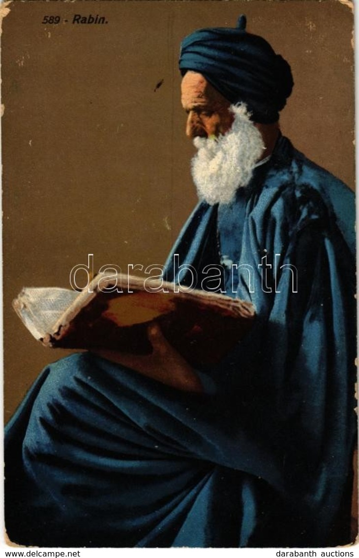 ** T2/T3 Rabin / Rabbi, Jewish Art Postcard. Lehnert & Landrock Litho (EK) - Zonder Classificatie