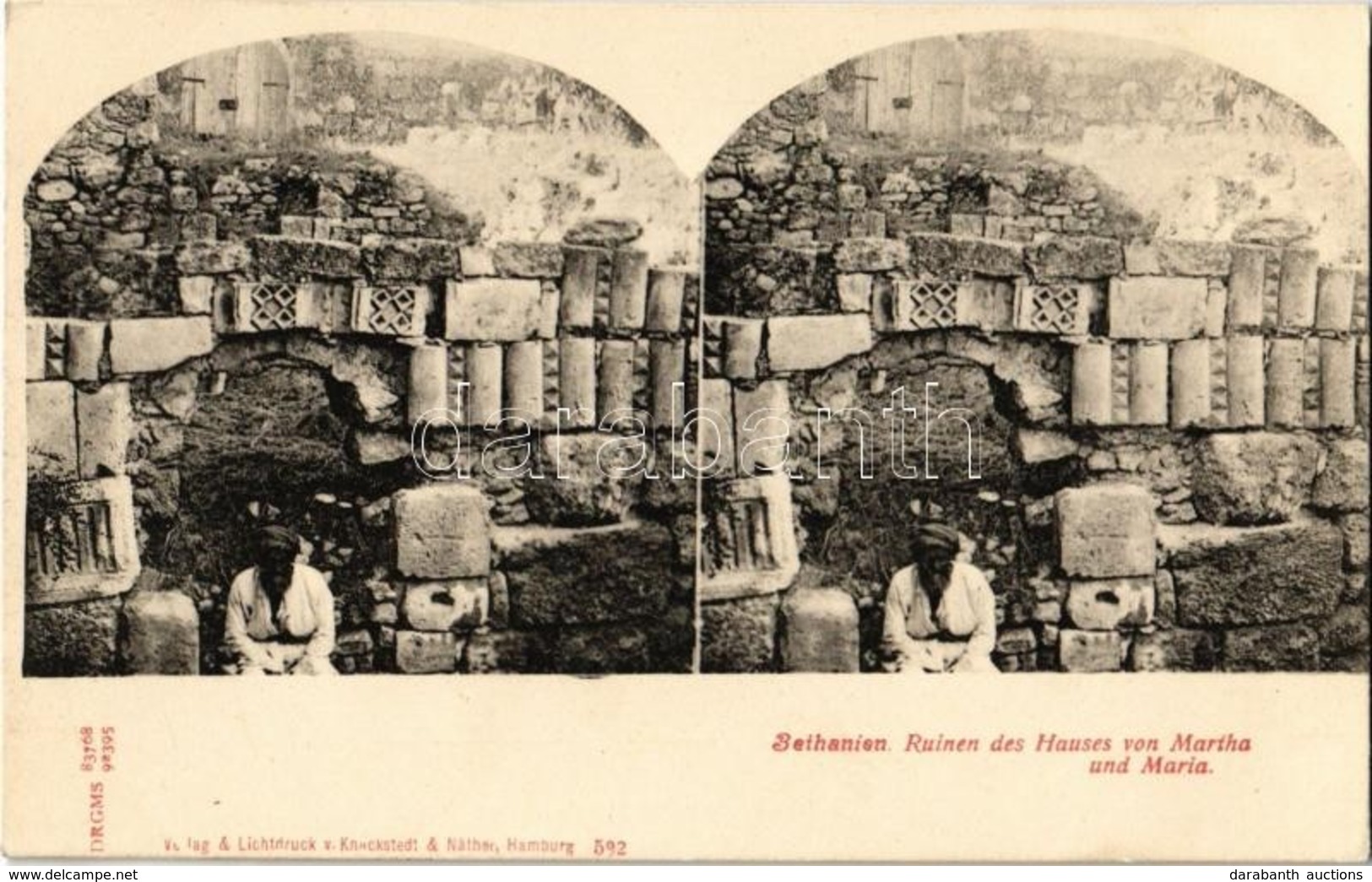 ** T1 Bethanien Ruinen Des Hauses Von Marthy Und Maria / Bethany, Ruins Of The House Of Martha And Maria. Judaica, Stere - Non Classificati