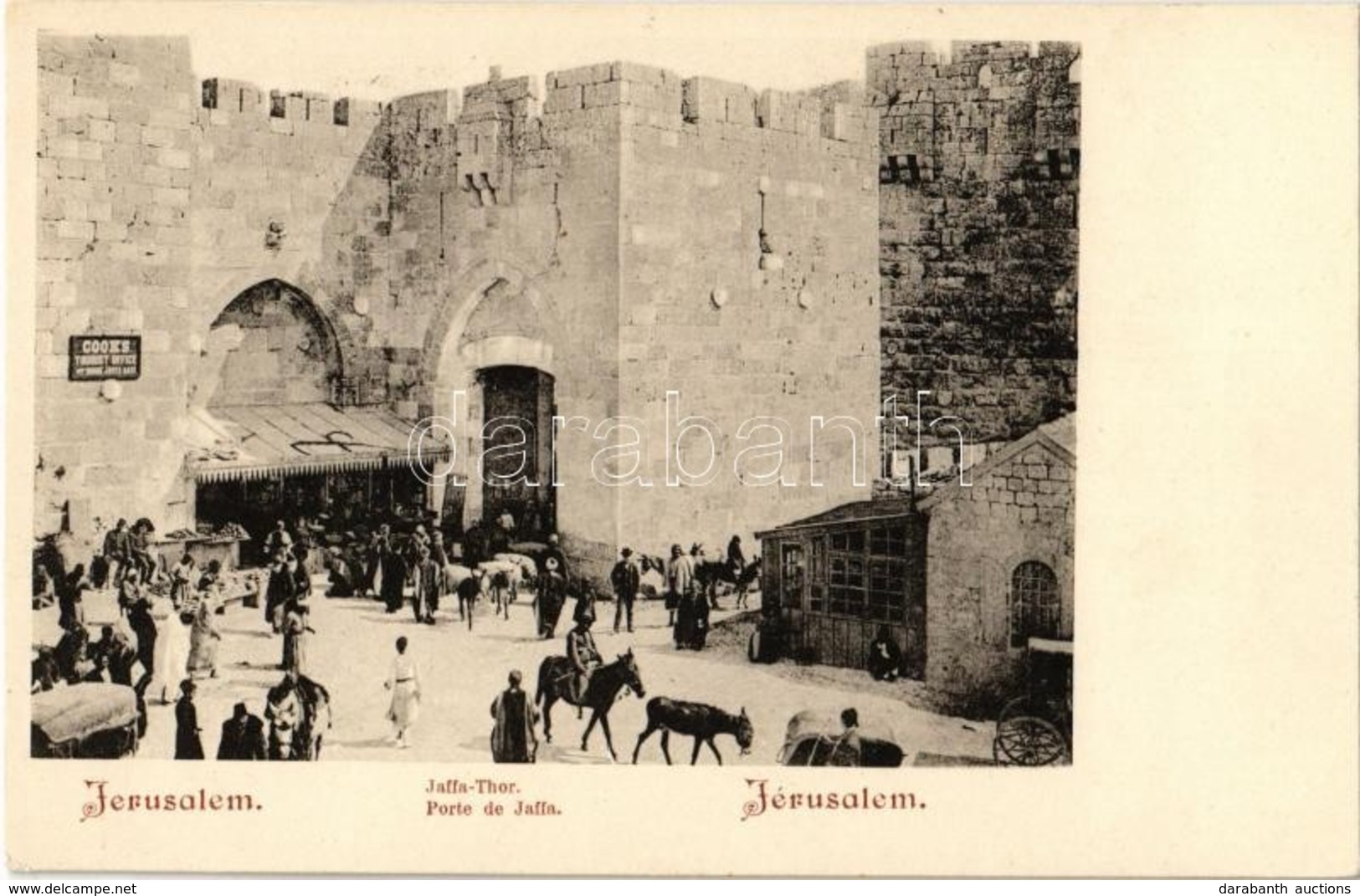 ** T1 Jerusalem, Jaffa Thor / Gate, Cook's Tourist Office. Judaica - Ohne Zuordnung