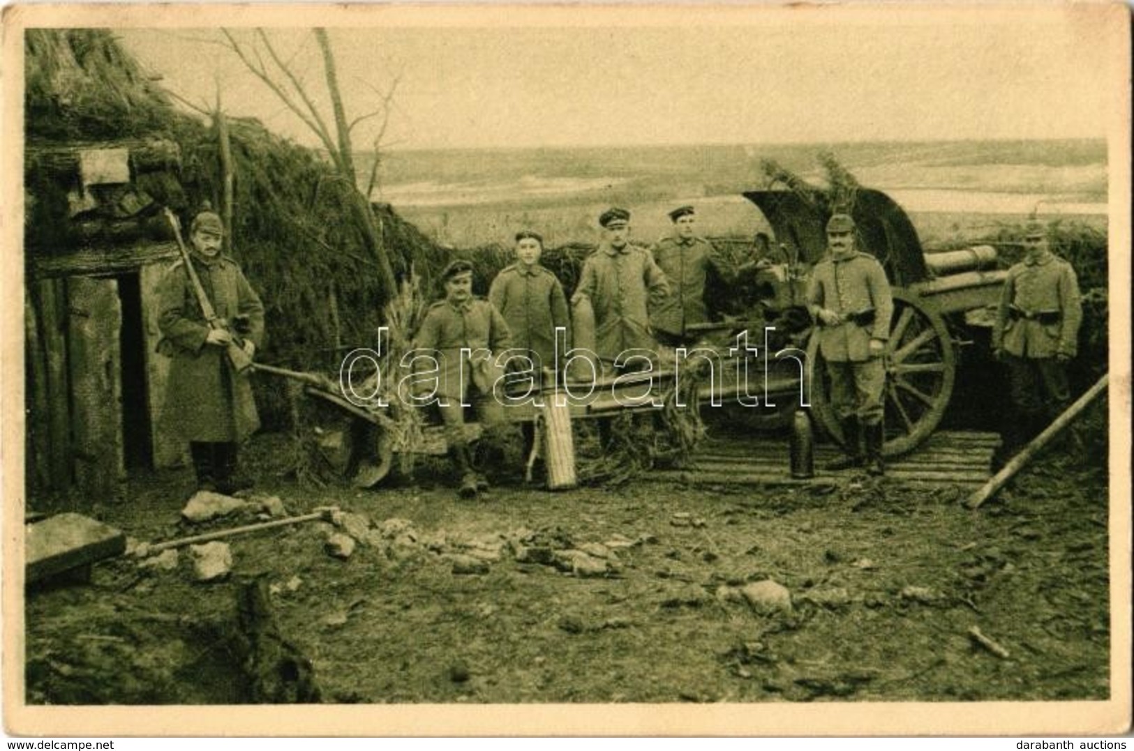 ** T2 Artillerie In Feuerstellung An Der Strypa-Front 1916 / WWI K.u.K. Military, Artillery Soldiers With Cannon - Zonder Classificatie