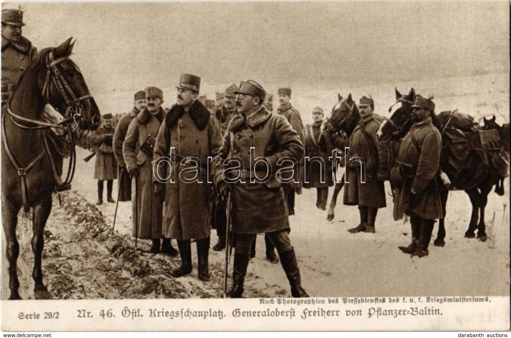 ** T2 Östl. Kriegsschauplatz, Generaloberst Freiherr Von Pflanzer-Baltin. Gloria-Viktoria Album Serie 29/2. Nr. 46. / WW - Non Classificati