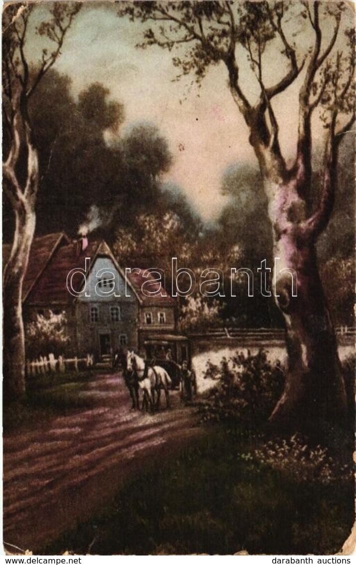 * T2/T3 Village, Street With Horse Cart. Amag No. 0478.  (EK) - Ohne Zuordnung