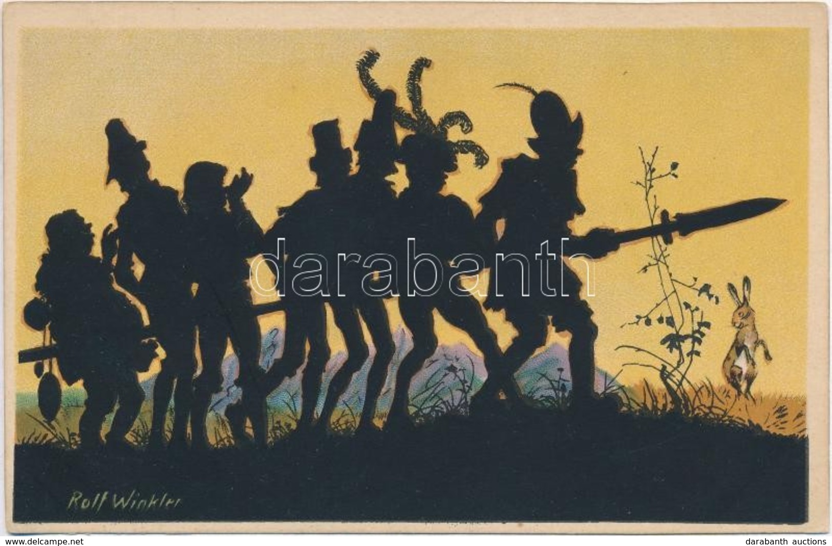 ** T1/T2 Silhouette Litho Art Postcard. Wenau-Brabant 1615. S: Rolf Winkler - Non Classificati