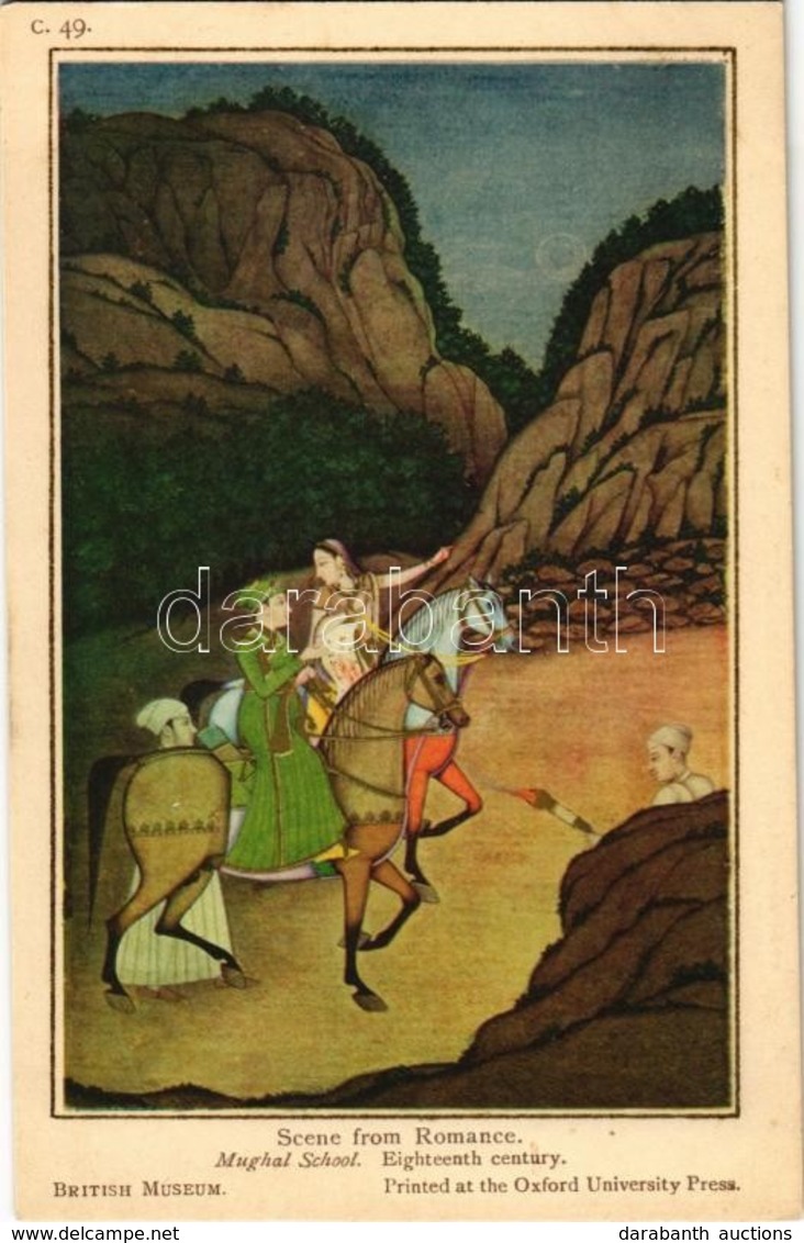 ** T1 Scene From Romance. Mughal School, Eighteenth Century. British Museum, Printed At The Oxford University Press C. 4 - Non Classificati