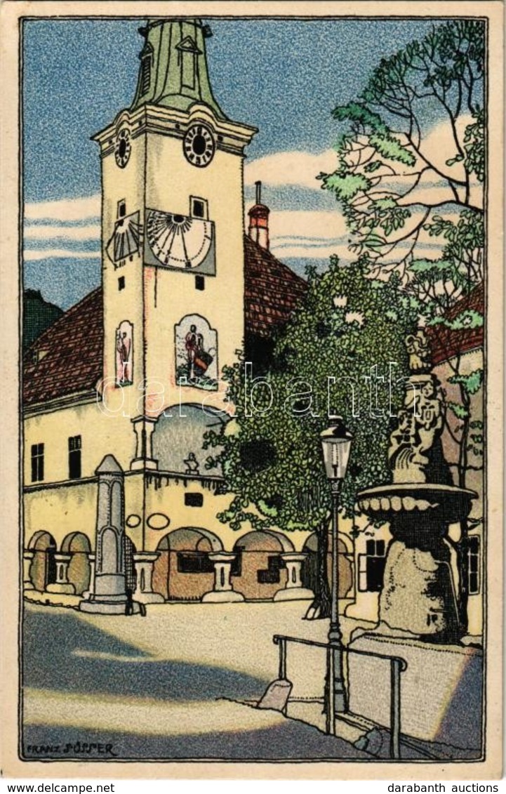 * T2 Wien, Gumpoldskirchen. Kilophot Wien Nr. A 106. Wiener Werkstätte Style Art Postcard S: Franz Süsser - Ohne Zuordnung