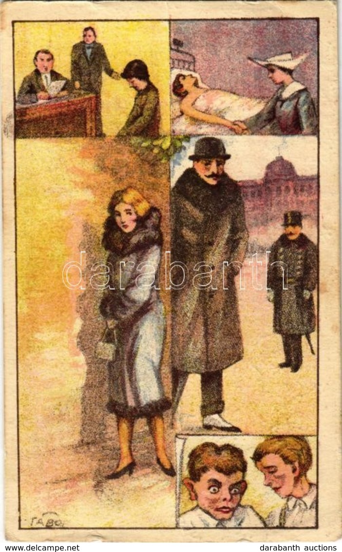 * T2/T3 Rendőri Gyermekbíróság Segélyalap Propagandalapja / Hungarian Charity Propaganda Card Against Juvenile Delinquen - Non Classificati