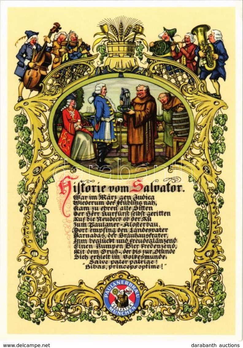 ** T1 Historie Vom Salvator. Paulaner Braeu München / German Beer Advertisement. Art Nouveau, Floral - Non Classificati