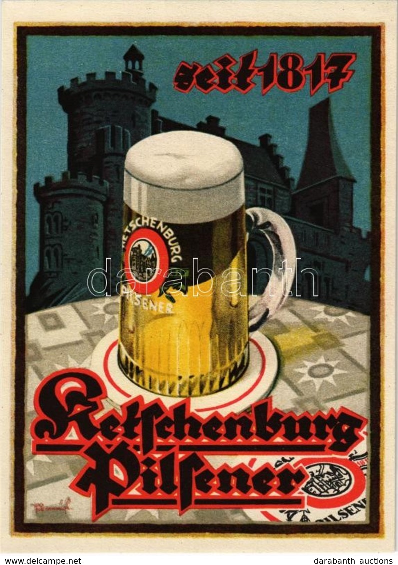 ** T1 Ketschenburg Pilsener Zeit 1817 (Brauerei) / German Brewery's Advertisement - Zonder Classificatie