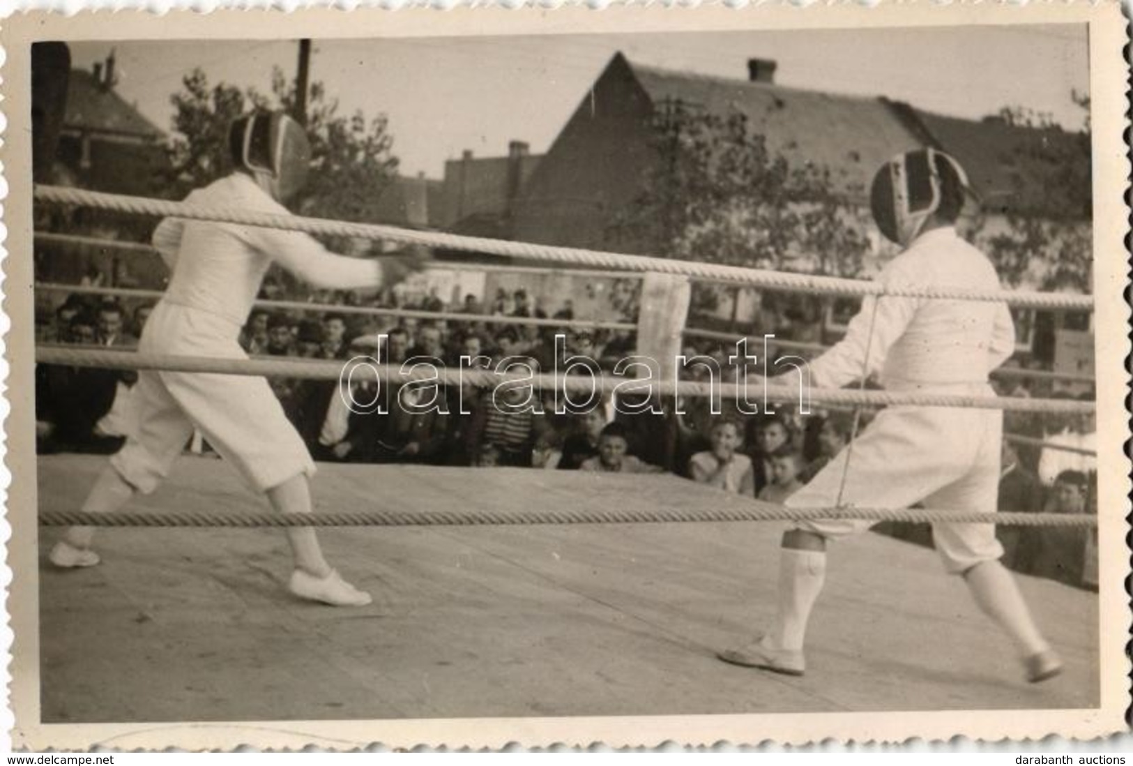 ** T2 ~1950 Szabadtéri Vívóverseny / Outdoor Fencing Competition. Photo - Ohne Zuordnung