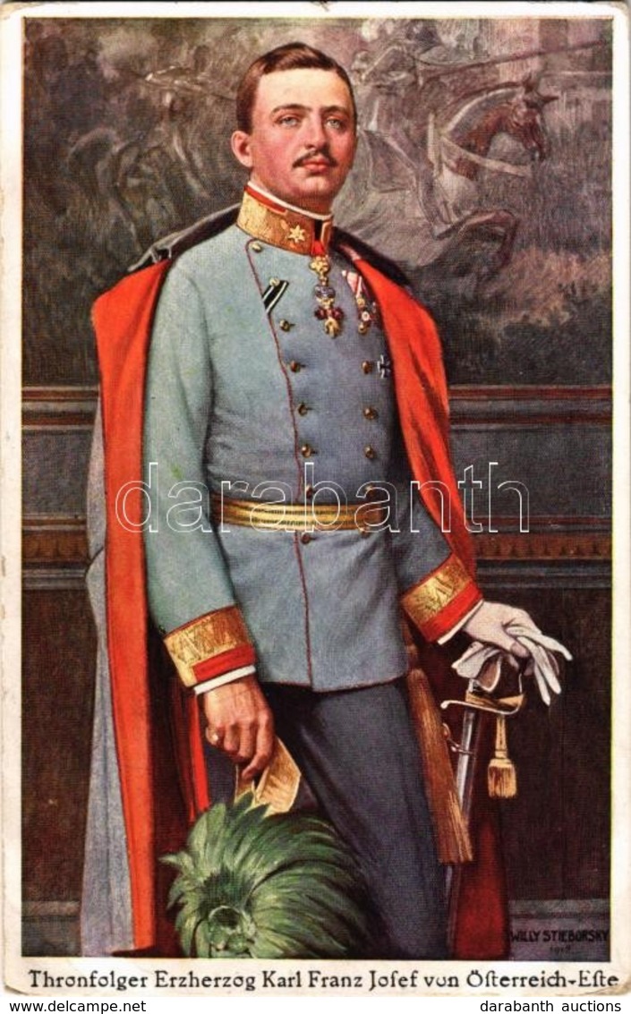 ** T2 Thronfolger Erzherzog Karl Franz Josef Vom Österreich-Este / Charles I Of Austria / IV. Károly. B.K.W.I. 752-52. S - Ohne Zuordnung